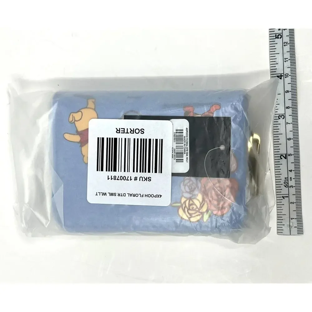 Winnie the Pooh Zip Wallet Jump Rope Flowers NWT Blue Tigger Our Universe
